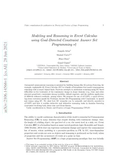 Modeling and Reasoning in Event Calculus using Goal-Directed Constraint
  Answer Set Programming