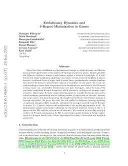 Evolutionary Dynamics and $Φ$-Regret Minimization in Games