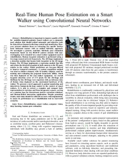 Real-Time Human Pose Estimation on a Smart Walker using Convolutional
  Neural Networks