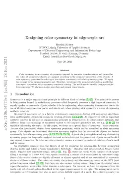 Designing color symmetry in stigmergic art
