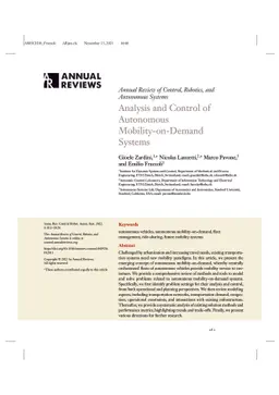 Analysis and Control of Autonomous Mobility-on-Demand Systems