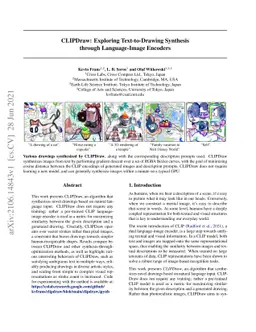 CLIPDraw: Exploring Text-to-Drawing Synthesis through Language-Image
  Encoders