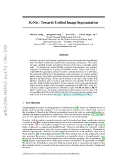 K-Net: Towards Unified Image Segmentation