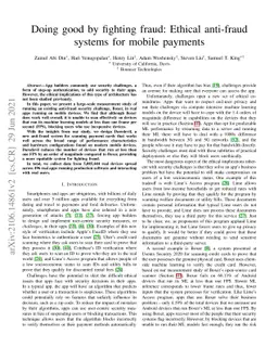 Doing good by fighting fraud: Ethical anti-fraud systems for mobile
  payments