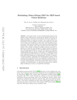 Rethinking Token-Mixing MLP for MLP-based Vision Backbone