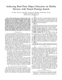 Achieving Real-Time Object Detection on MobileDevices with Neural
  Pruning Search