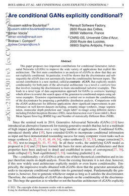 Are conditional GANs explicitly conditional?
