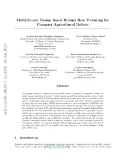 Multi-Sensor Fusion based Robust Row Following for Compact Agricultural
  Robots