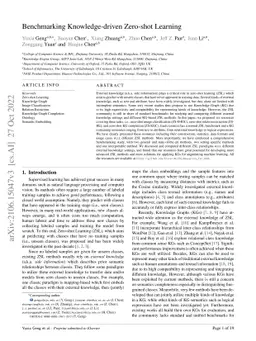 Benchmarking Knowledge-driven Zero-shot Learning