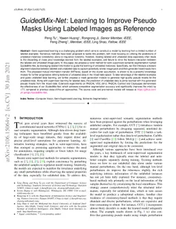 GuidedMix-Net: Learning to Improve Pseudo Masks Using Labeled Images as
  Reference