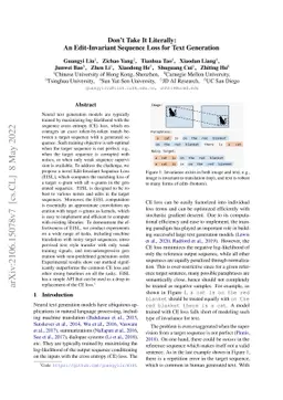 Don't Take It Literally: An Edit-Invariant Sequence Loss for Text
  Generation