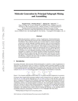 Molecule Generation by Principal Subgraph Mining and Assembling