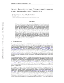 SCARF: Self-Supervised Contrastive Learning using Random Feature
  Corruption