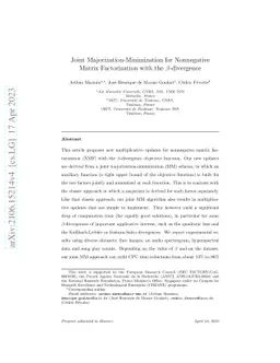 Joint Majorization-Minimization for Nonnegative Matrix Factorization
  with the $β$-divergence