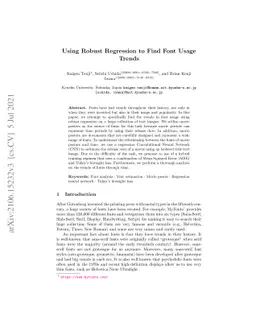 Using Robust Regression to Find Font Usage Trends