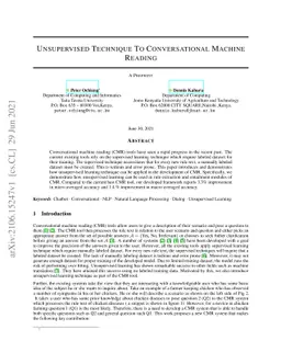 Unsupervised Technique To Conversational Machine Reading