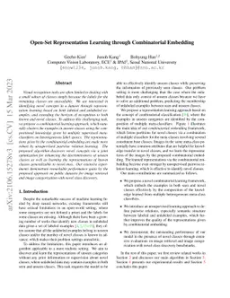 Open-Set Representation Learning through Combinatorial Embedding