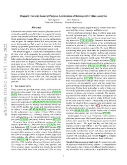 Boggart: Towards General-Purpose Acceleration of Retrospective Video
  Analytics