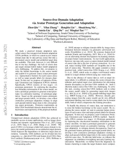 Source-free Domain Adaptation via Avatar Prototype Generation and
  Adaptation
