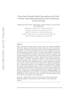Cloud based Scalable Object Recognition from Video Streams using
  Orientation Fusion and Convolutional Neural Networks