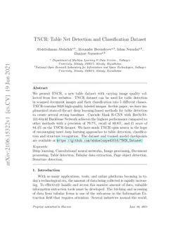 TNCR: Table Net Detection and Classification Dataset