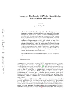 Improved Padding in CNNs for Quantitative Susceptibility Mapping