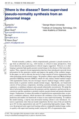 Where is the disease? Semi-supervised pseudo-normality synthesis from an
  abnormal image