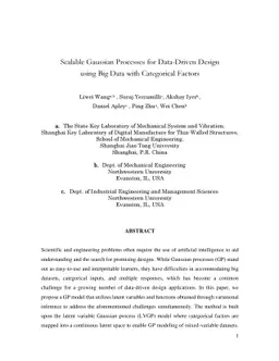 Scalable Gaussian Processes for Data-Driven Design using Big Data with
  Categorical Factors