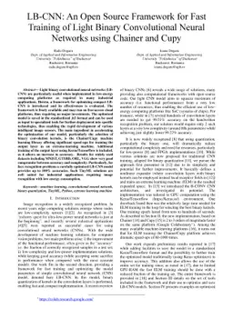 LB-CNN: An Open Source Framework for Fast Training of Light Binary
  Convolutional Neural Networks using Chainer and Cupy