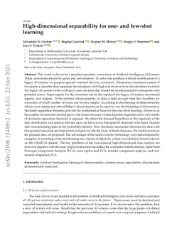 High-dimensional separability for one- and few-shot learning