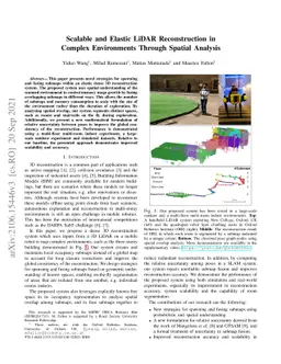 Scalable and Elastic LiDAR Reconstruction in Complex Environments
  Through Spatial Analysis