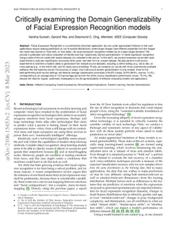 Critically examining the Domain Generalizability of Facial Expression
  Recognition models