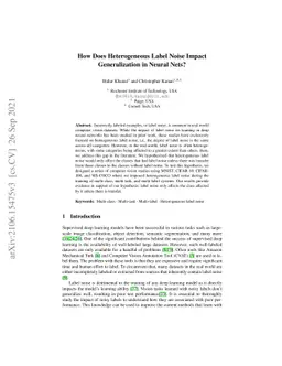 How Does Heterogeneous Label Noise Impact Generalization in Neural Nets?