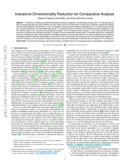 Interactive Dimensionality Reduction for Comparative Analysis
