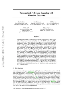 Personalized Federated Learning with Gaussian Processes