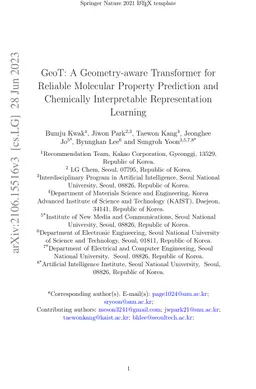 GeoT: A Geometry-aware Transformer for Reliable Molecular Property
  Prediction and Chemically Interpretable Representation Learning