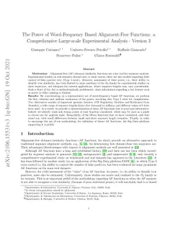 The Power of Word-Frequency Based Alignment-Free Functions: a
  Comprehensive Large-scale Experimental Analysis -- Version 3
