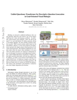 Unified Questioner Transformer for Descriptive Question Generation in
  Goal-Oriented Visual Dialogue