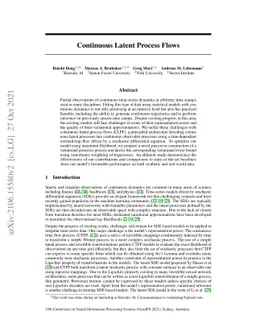Continuous Latent Process Flows