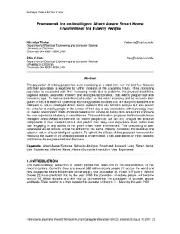 Framework for an Intelligent Affect Aware Smart Home Environment for
  Elderly People