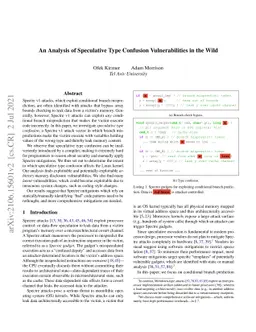 An Analysis of Speculative Type Confusion Vulnerabilities in the Wild