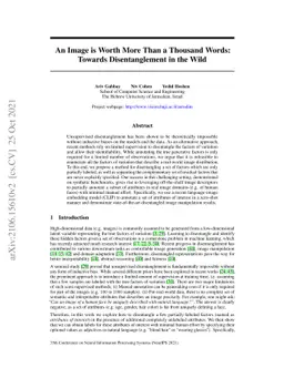 An Image is Worth More Than a Thousand Words: Towards Disentanglement in
  the Wild