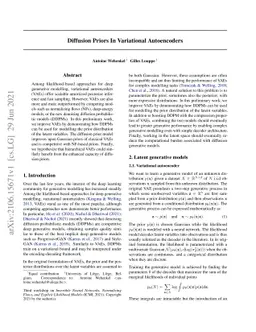 Diffusion Priors In Variational Autoencoders