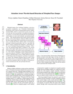 Attention Aware Wavelet-based Detection of Morphed Face Images