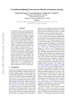 A Conditional Splitting Framework for Efficient Constituency Parsing