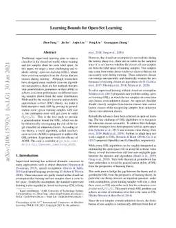 Learning Bounds for Open-Set Learning