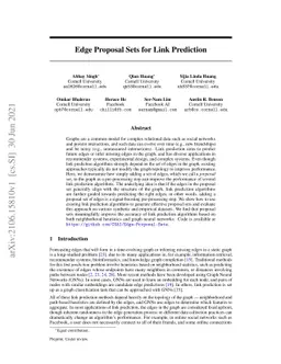 Edge Proposal Sets for Link Prediction