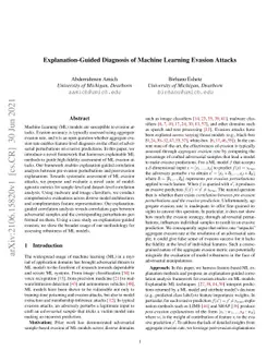 Explanation-Guided Diagnosis of Machine Learning Evasion Attacks