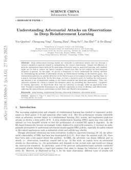 Understanding Adversarial Attacks on Observations in Deep Reinforcement
  Learning