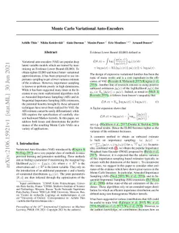 Monte Carlo Variational Auto-Encoders